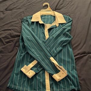 Ranch Dressn Teal and White Rodeo Shirt